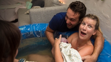 Mom's Moment Of Surprise Captured After Giving Birth To A Boy