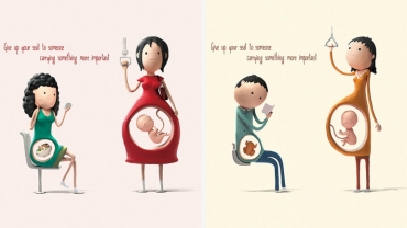 Cute Illustrations Remind Us To Give Seats To Pregnant Women