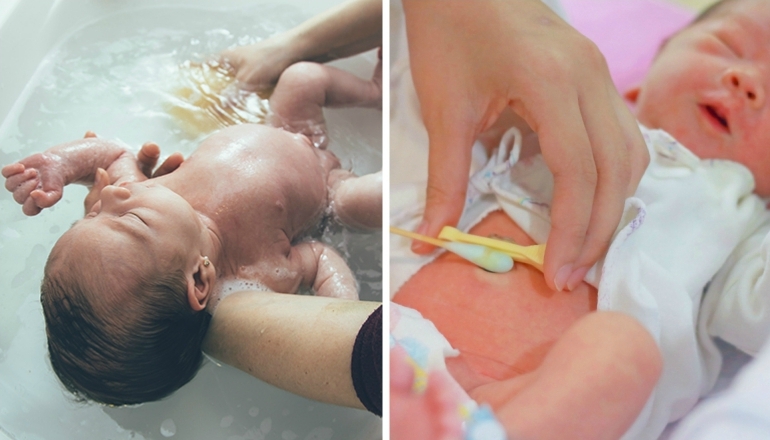 How to Bathe a Newborn Baby (with Umbilical Cord)